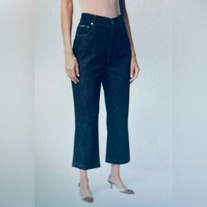 Dolce & Gabbana Dark Blue High Waisted Jean 38IT Cropped